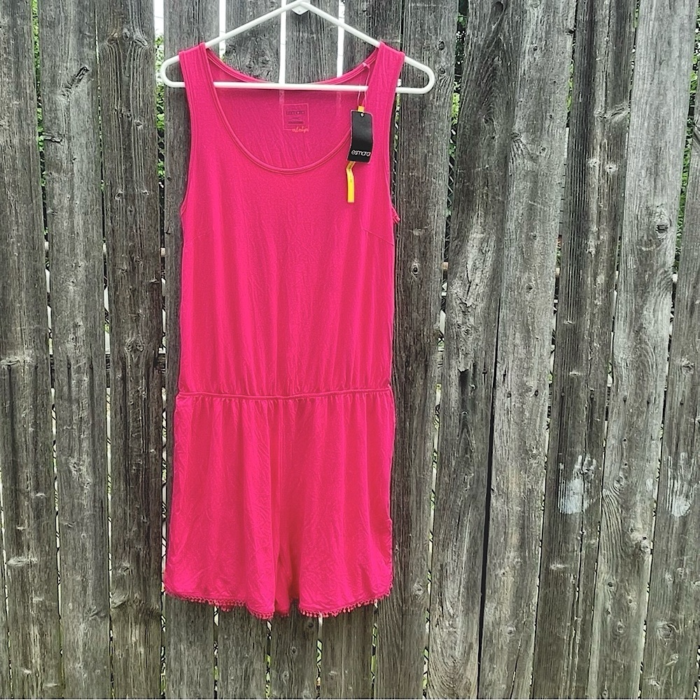 NWT Bright Pink Sleeveless Romper
